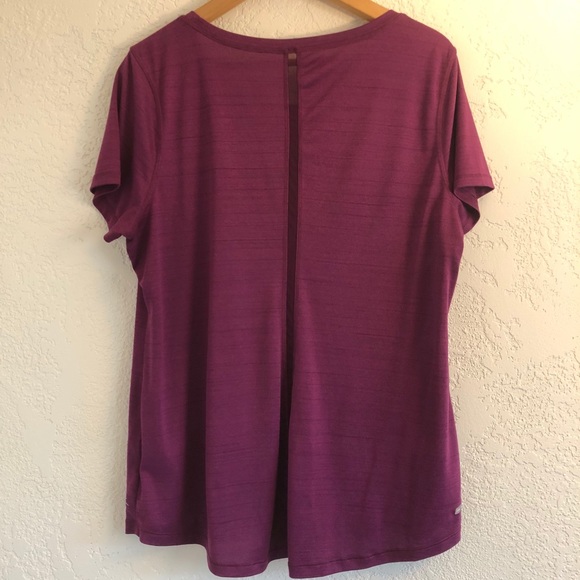 Danskin Now Purple Workout Top with Mesh Details - Picture 3 of 7